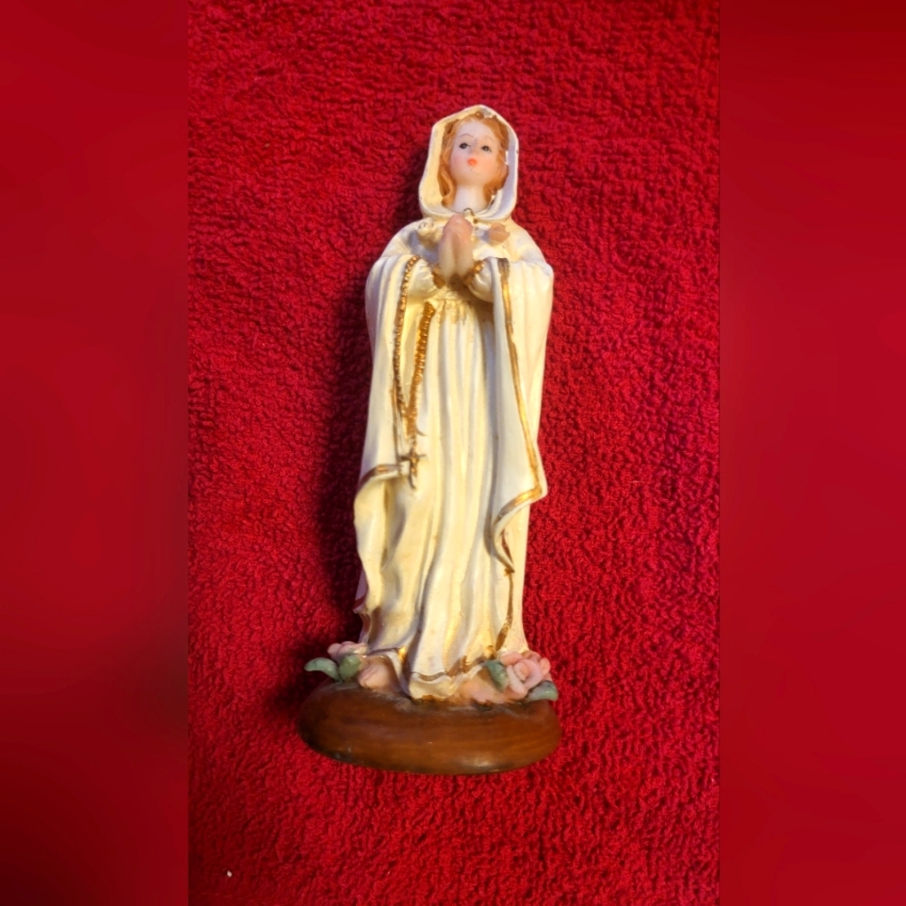 Vintage Ks collection statue of Our Lady of Lourdes from France, Immaculate Conc